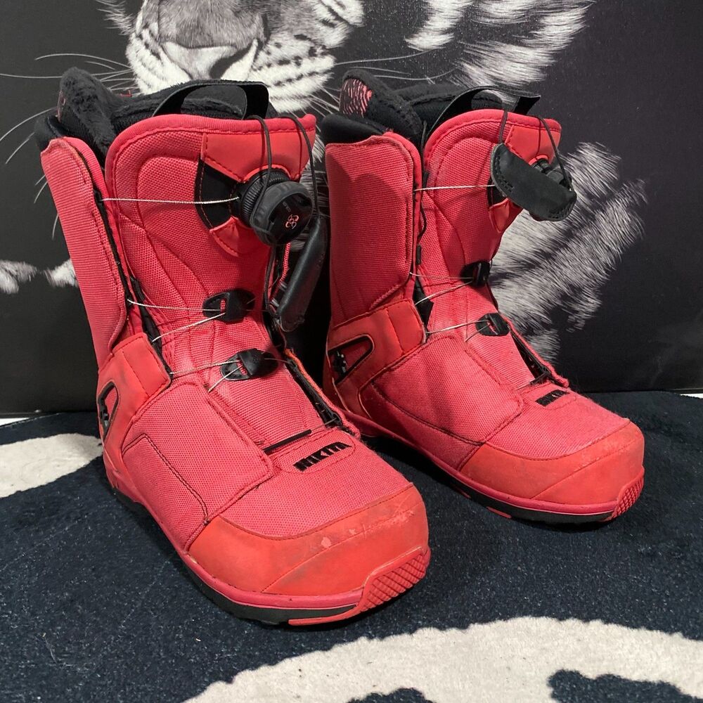 Nikita H-Wire Boa 362521 Snowboard Boots Women's 6.5 Red Synthetic Winter Skiing